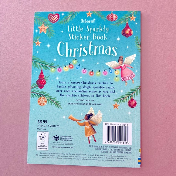 🔥 5 for $25 | Usborne 📚 | Little Sparkly Christmas Sticker Book | New - Picture 3 of 3